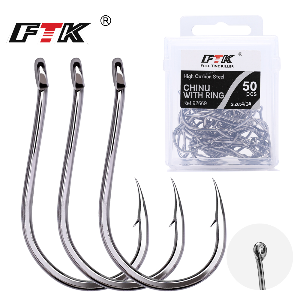 Fishing Hook Barbless - Haczyk wędkarski FTK CHINU z oczkiem