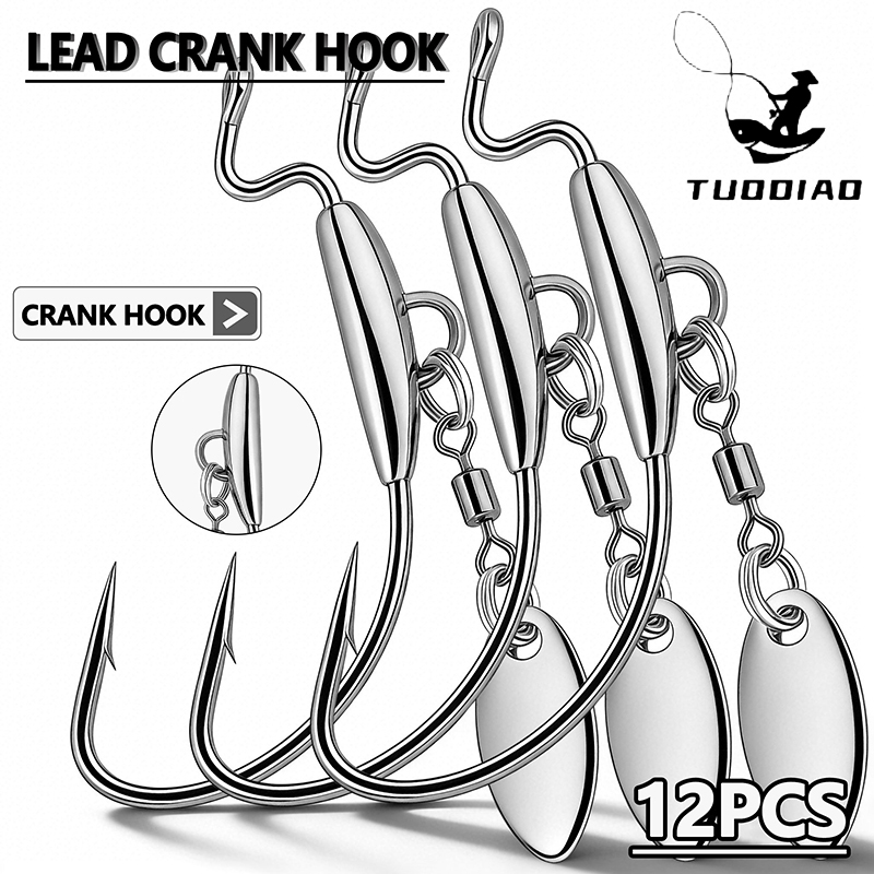 Fishing Hook Weedless - [TUODIAO] Zestaw główek jigowych z haczykiem