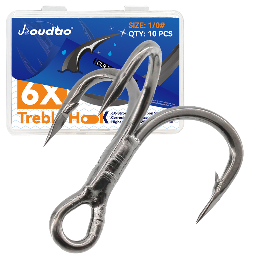 Fishing Hook Barbless - 6X Kotwica wędkarska 10 szt. Potrójna