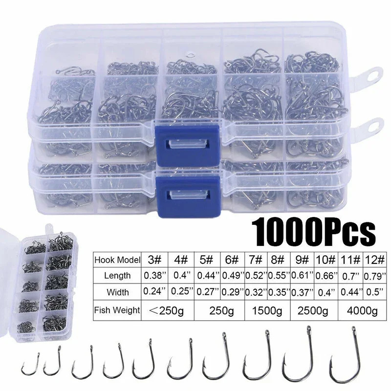 50-1600 szt./pudełko Haczyki w – Fishing Hook Barbless recenzja i cena